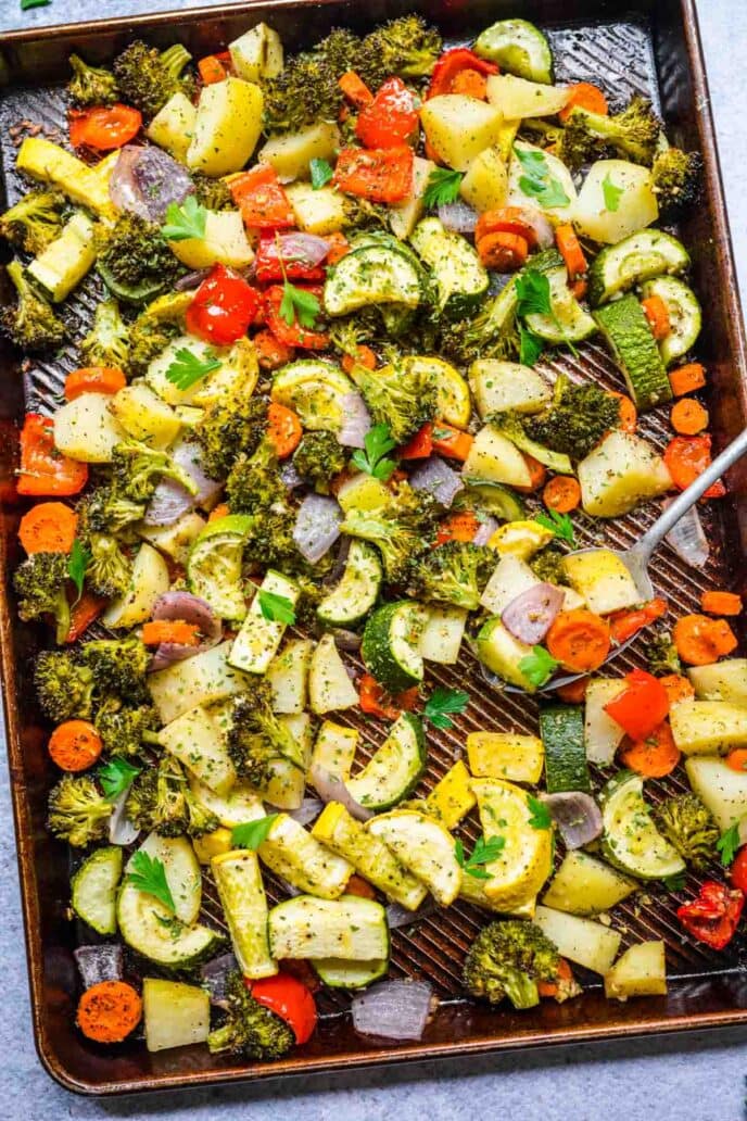 Easy Roasted Vegetables Recipe Dinner Then Dessert 8143