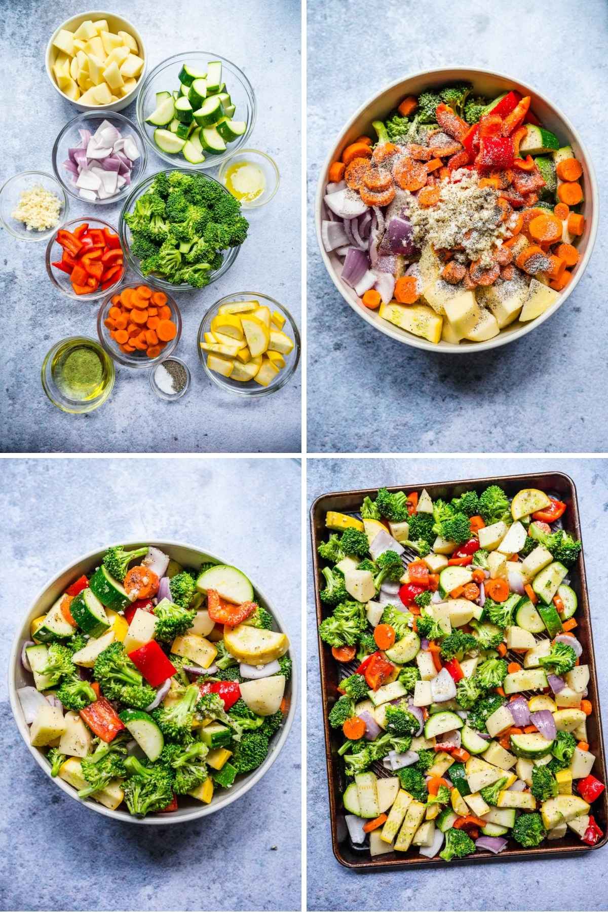 Easy Roasted Vegetables collage