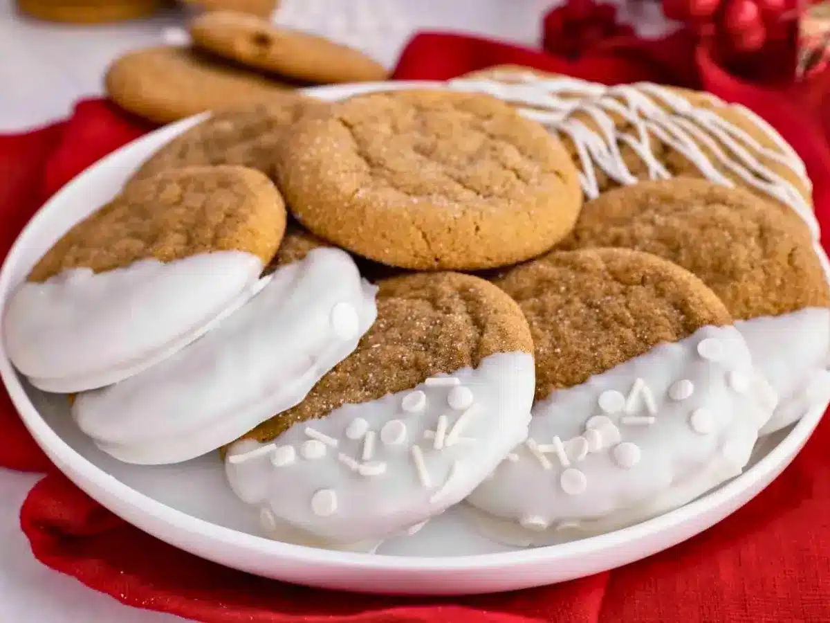 Plate of frosted cookies