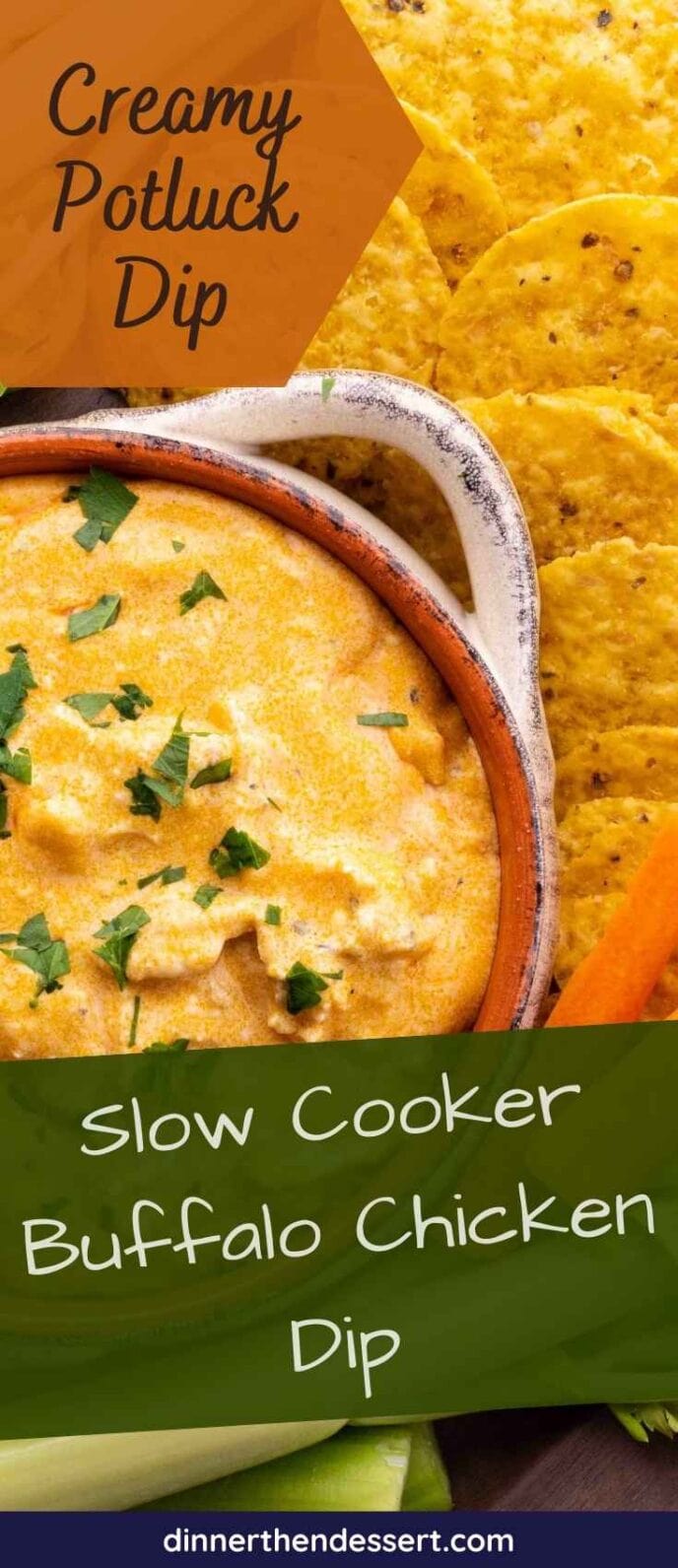 Slow Cooker Buffalo Chicken Dip Recipe [VIDEO] Dinner, then Dessert