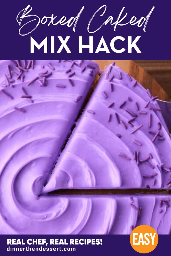 Baked ingredients with frosting with banner on the top pin pic