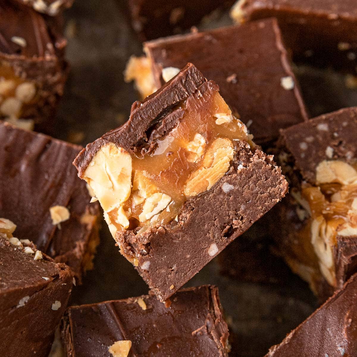 Candy Bar Fudge Up Close