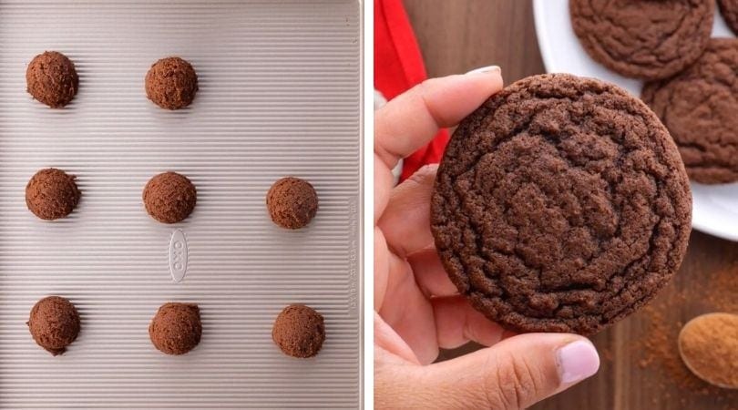 collage of how to make and single cookie