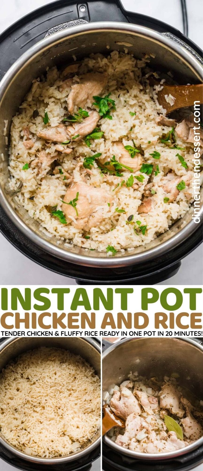 Instant Pot Chicken and Rice Recipe - Dinner, then Dessert