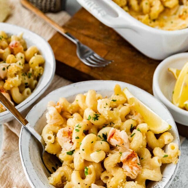 Lobster Mac and Cheese in a bowl