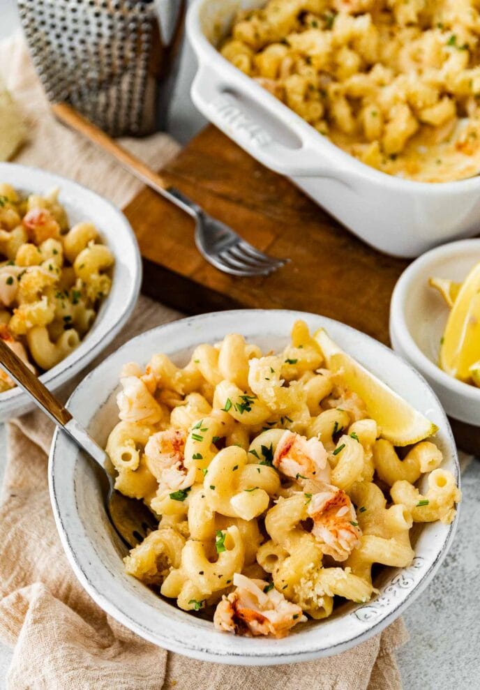 Lobster Mac and Cheese in a bowl