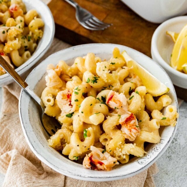 Lobster Mac and Cheese in a bowl