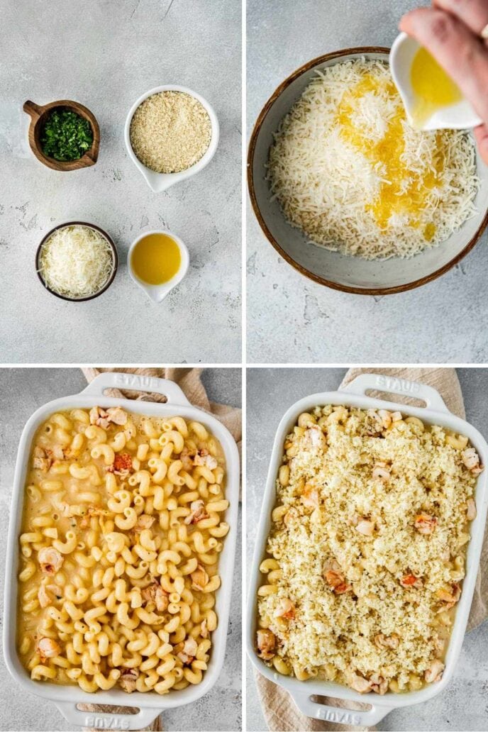 Lobster Mac and Cheese collage