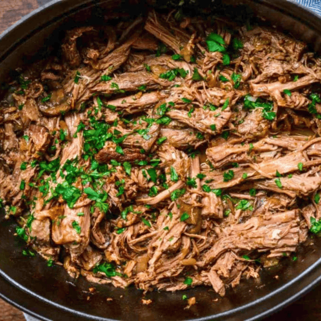Shredded Beef in pot