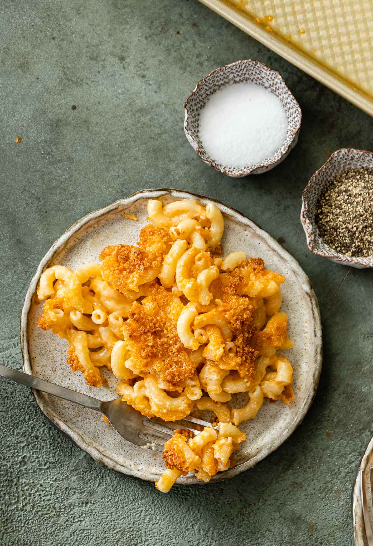 Sheet Pan Mac and Cheese on serving plate