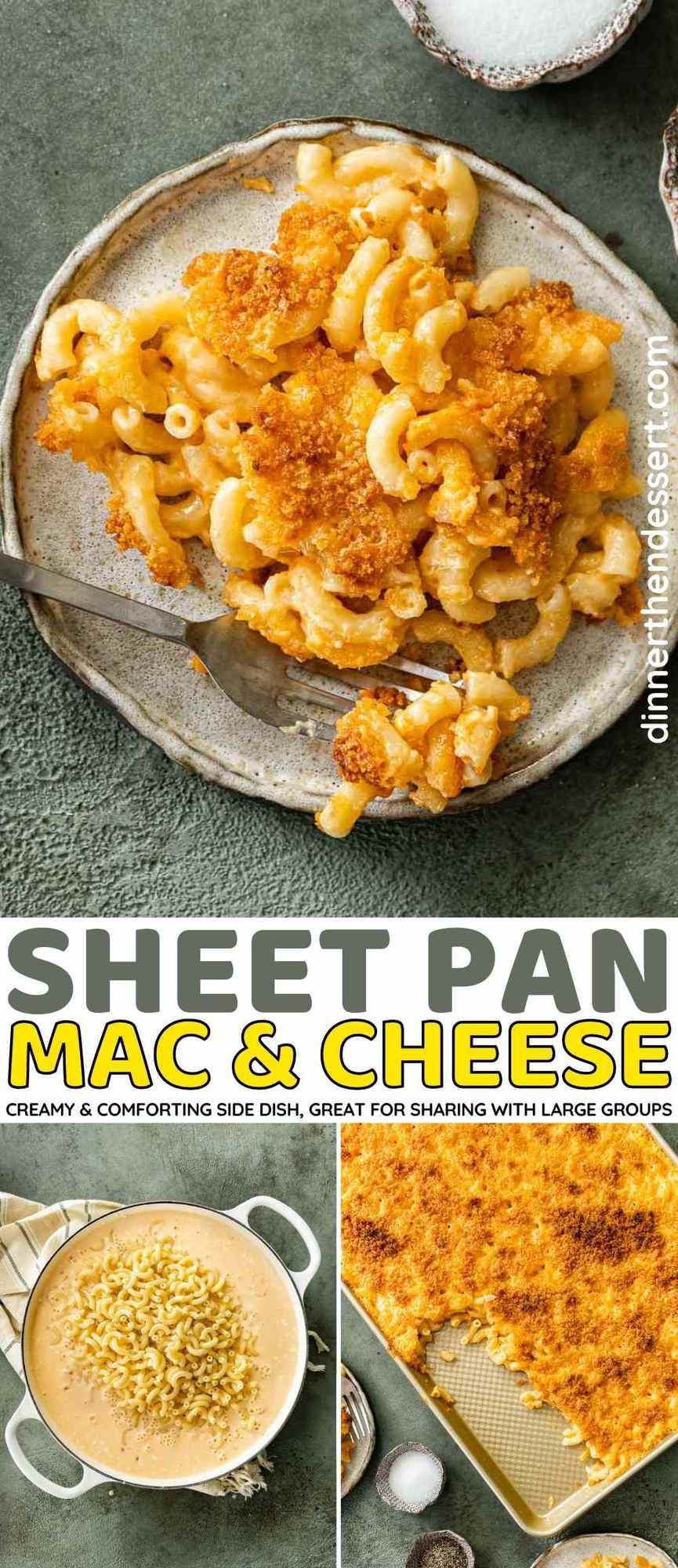 Sheet Pan Mac and Cheese collage