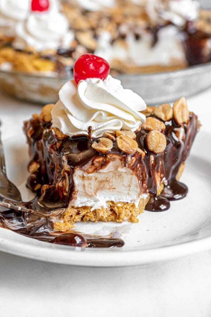 Tin Roof Sundae Pie slice