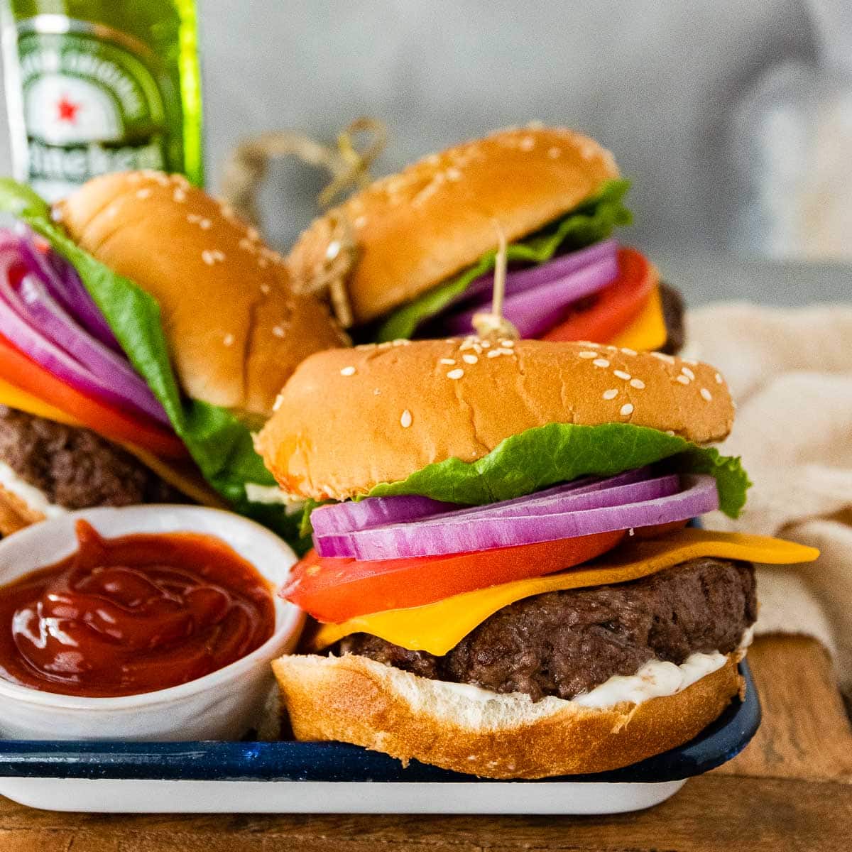 Air Fryer Cheeseburgers Recipe - Dinner, then Dessert