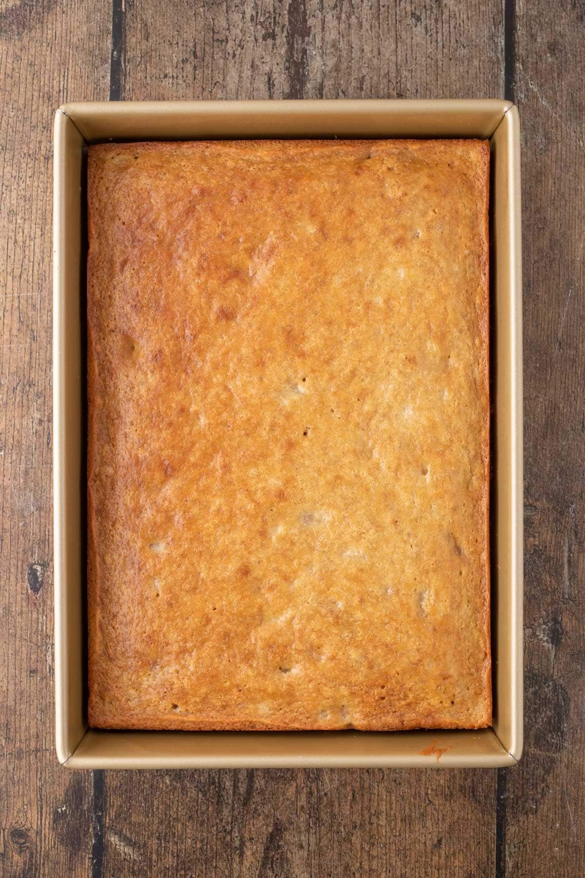 Banana Bread baked in the pan