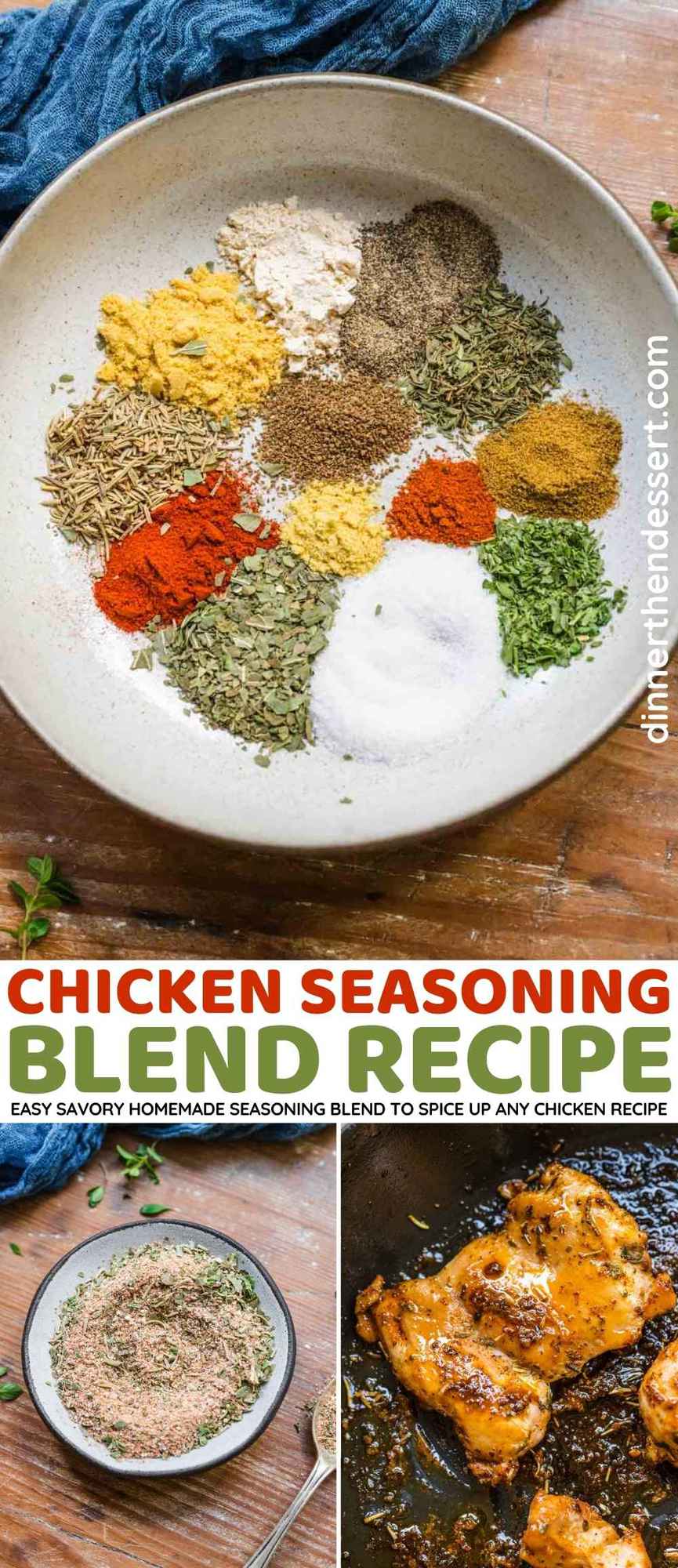 Chicken Seasoning Blend collage