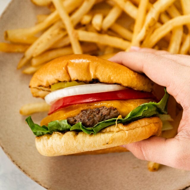 Classic Burgers in hand 1x1