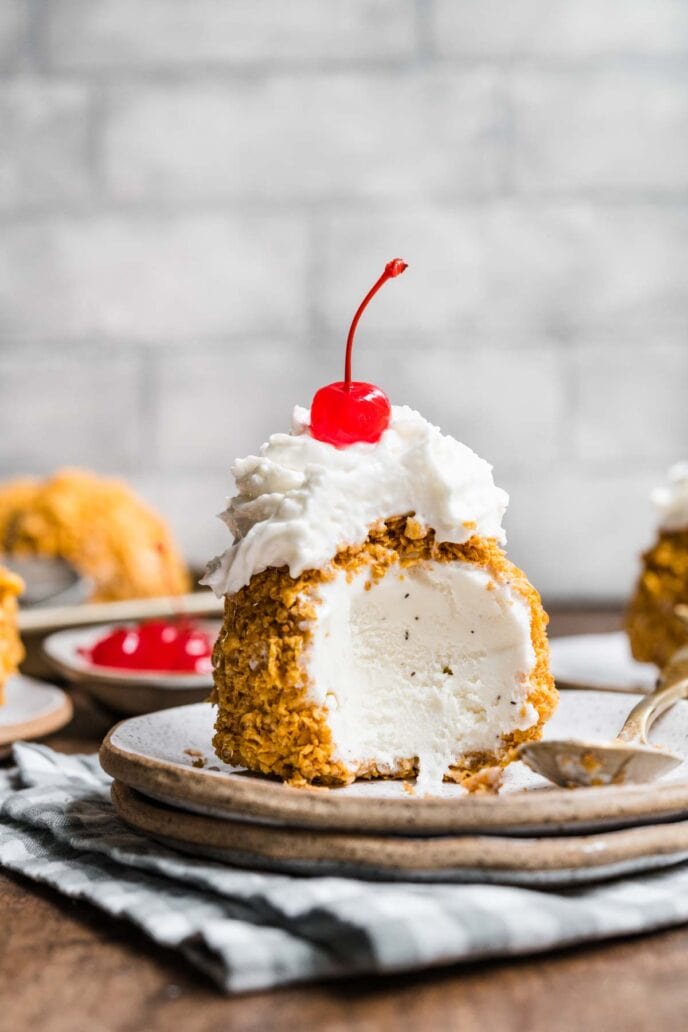 Deep fried store ice cream