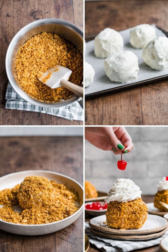 Fried Ice Cream collage