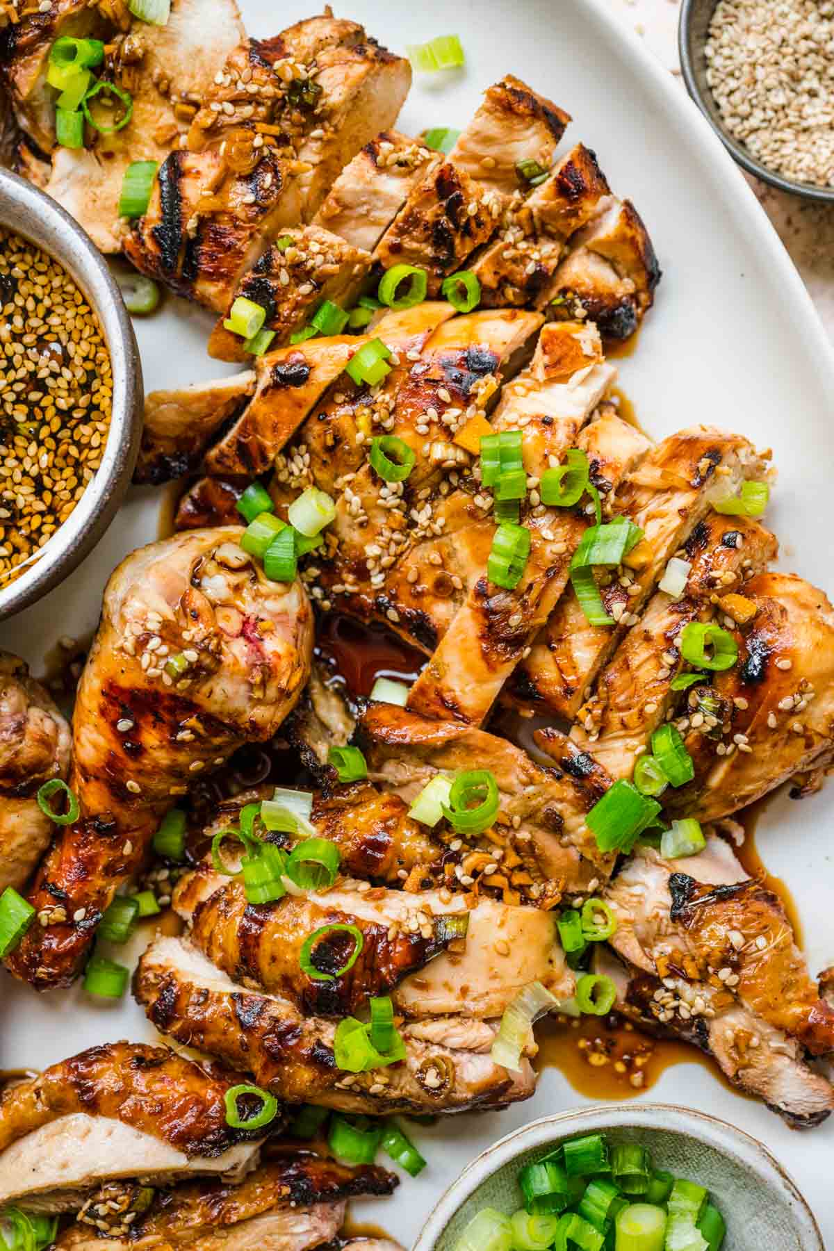 Grilled Korean Chicken on serving tray