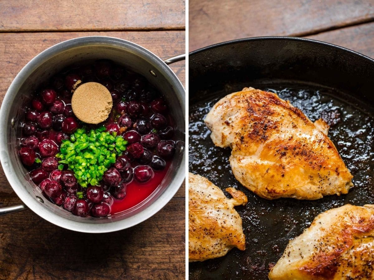 Jalapeno Cherry Chicken collage