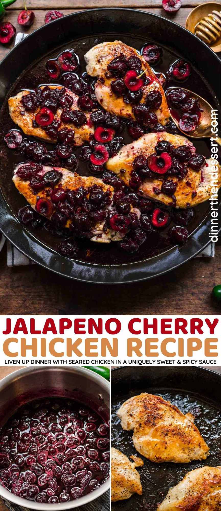 Jalapeno Cherry Chicken collage