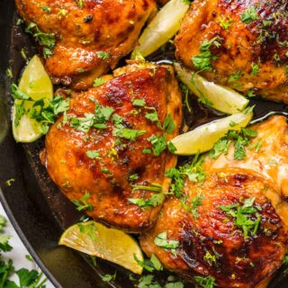 Key West Lime Chicken in cooking pan after baking 1x1
