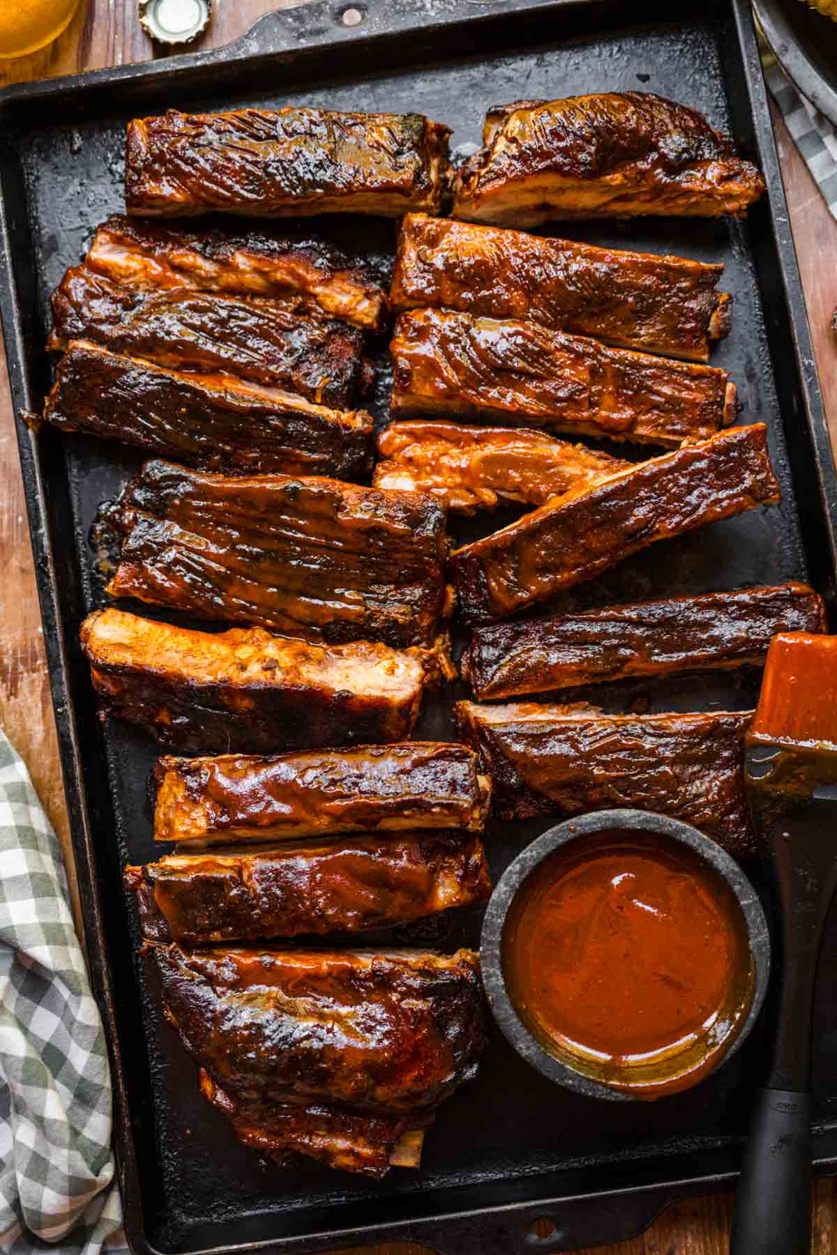 Ultimate Oven Barbecue Ribs on serving tray
