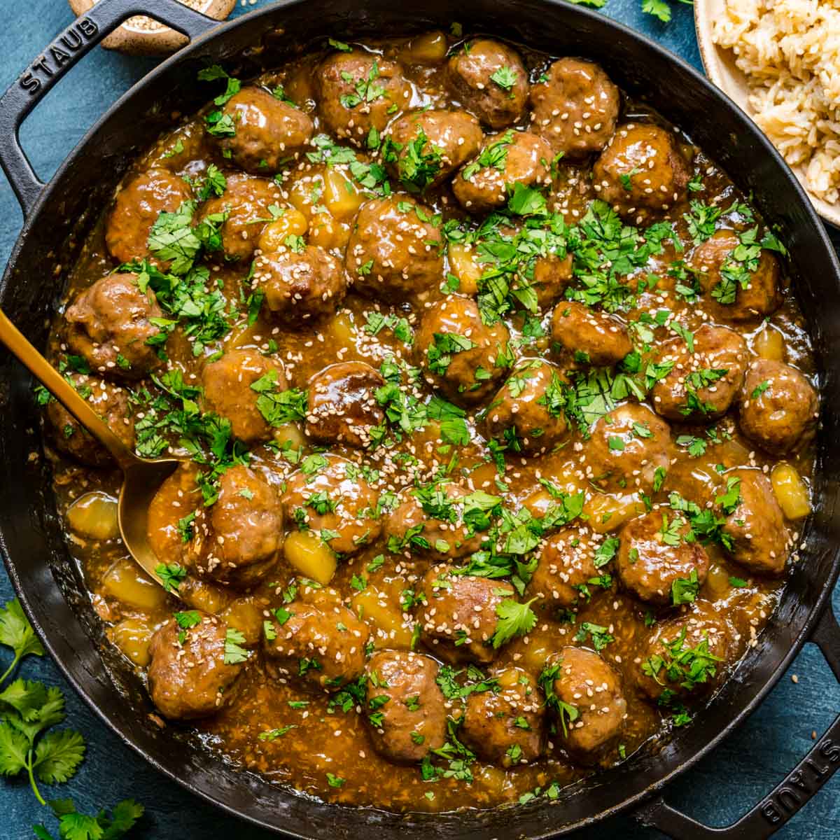 Pineapple Meatballs Recipe Dinner, then Dessert