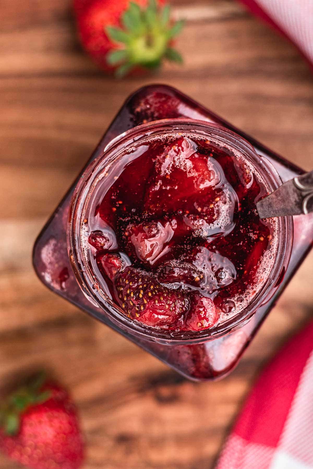 Roasted Strawberry Jam in jar