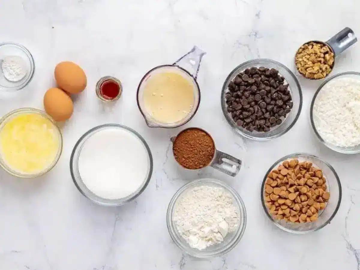 Ingredients for brownies