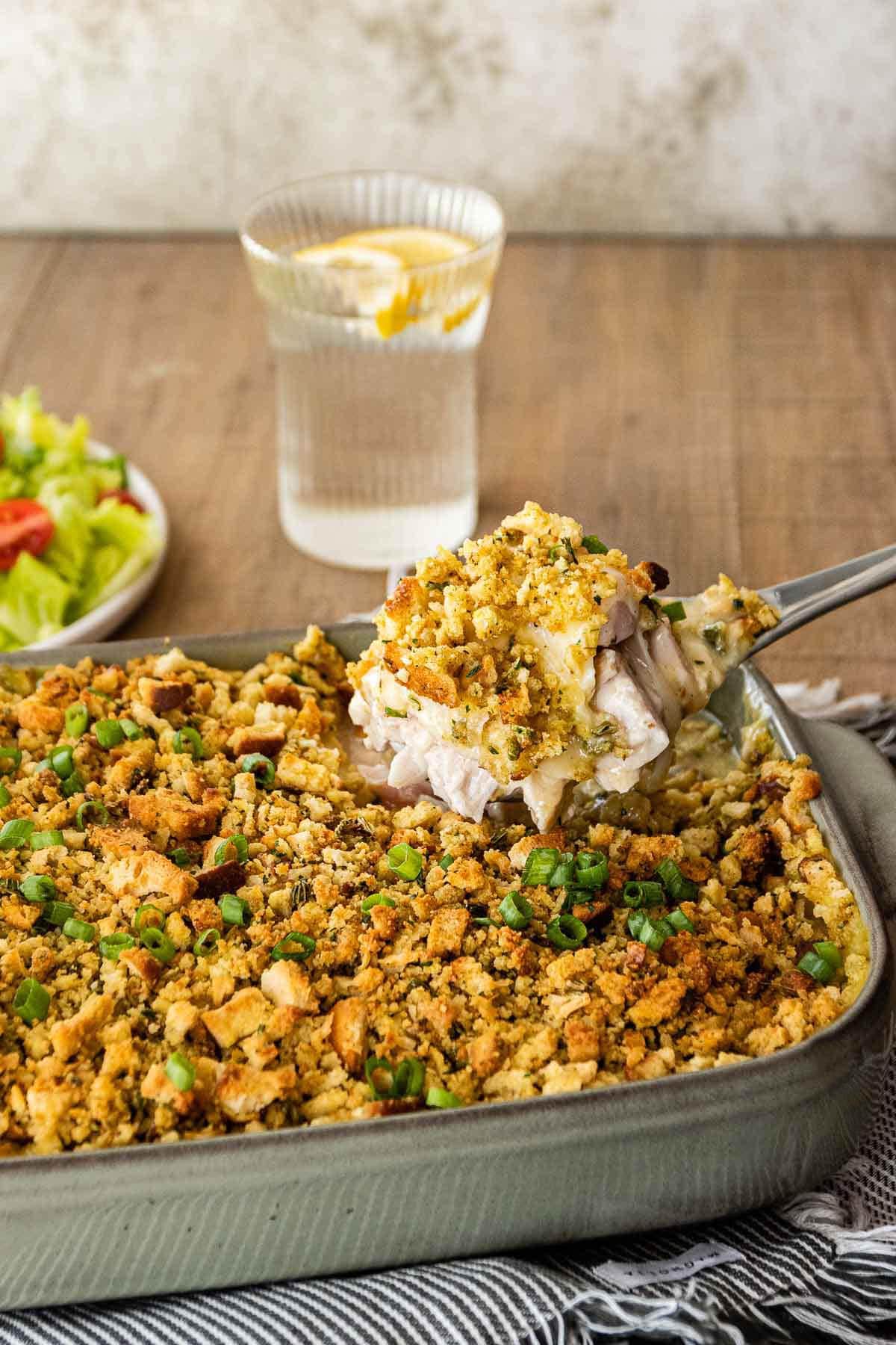 Large Family Chicken and Swiss Casserole