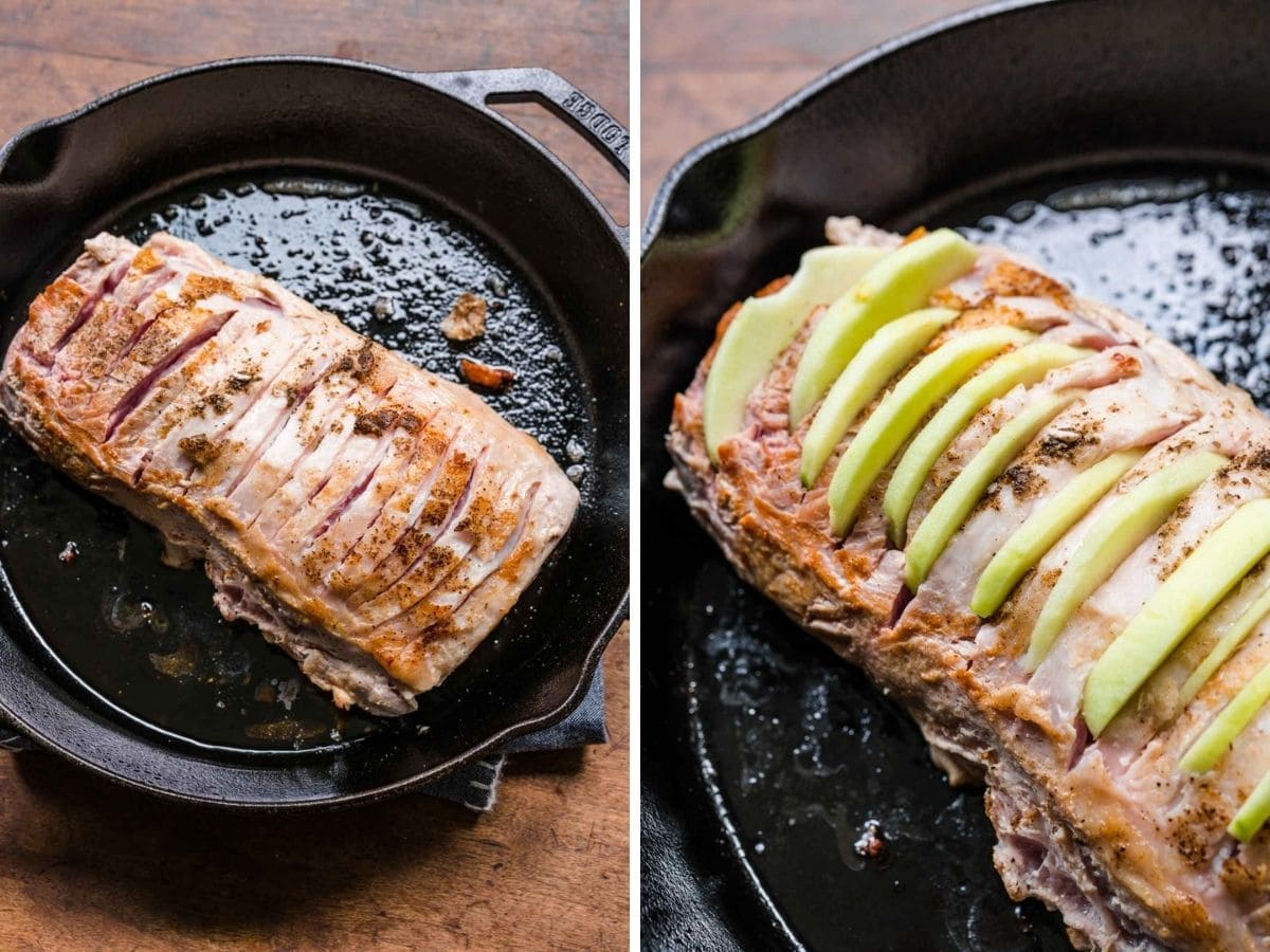 Apple Cinnamon Pork Loin collage