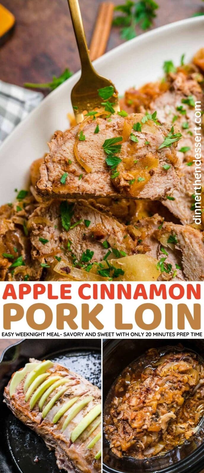 Apple Cinnamon Pork Loin Recipe - Dinner, then Dessert