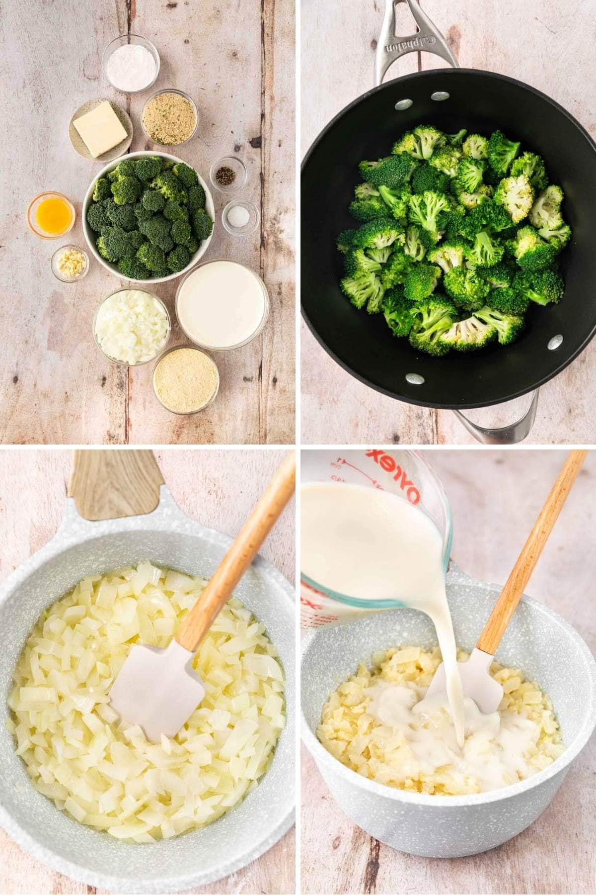 Baked Parmesan Broccoli Casserole collage