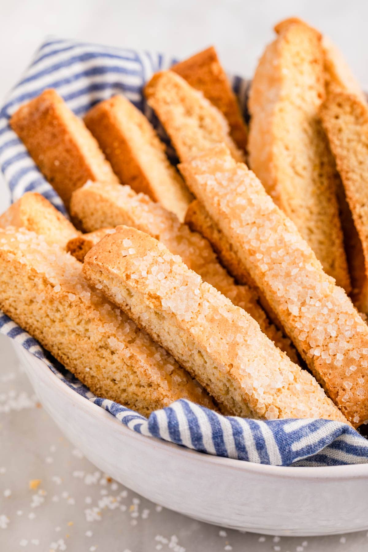 Classic Biscotti Cookies in a serving bowl