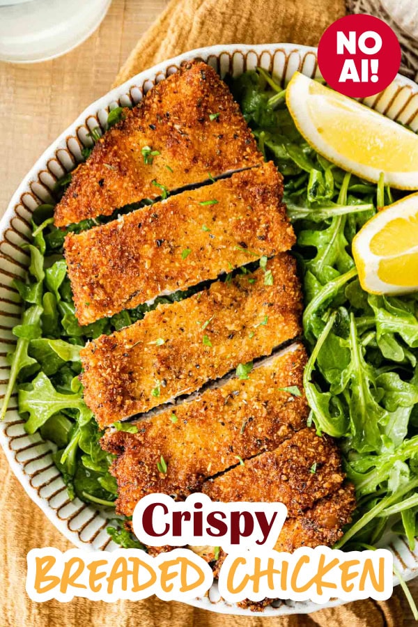 Pin image for breaded chicken