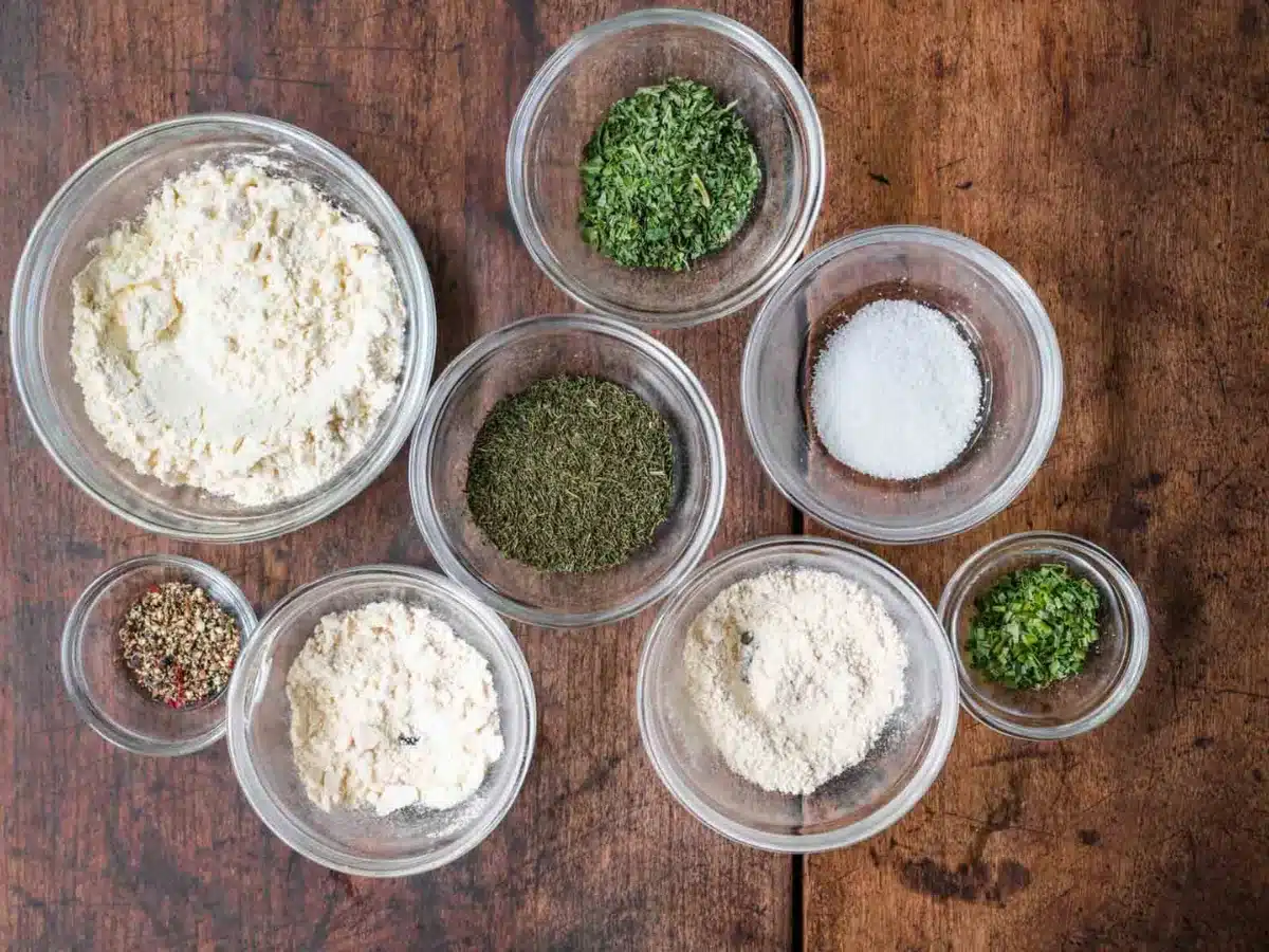 dry ingredients before mixing