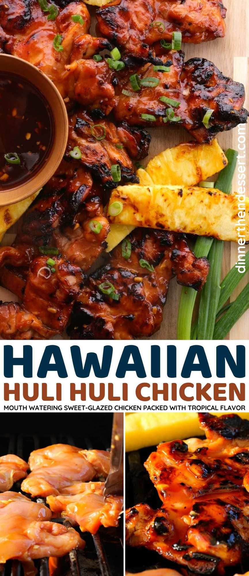 Hawaiian Huli Huli Chicken collage