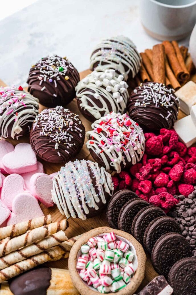 Hot Chocolate Charcuterie Board close up