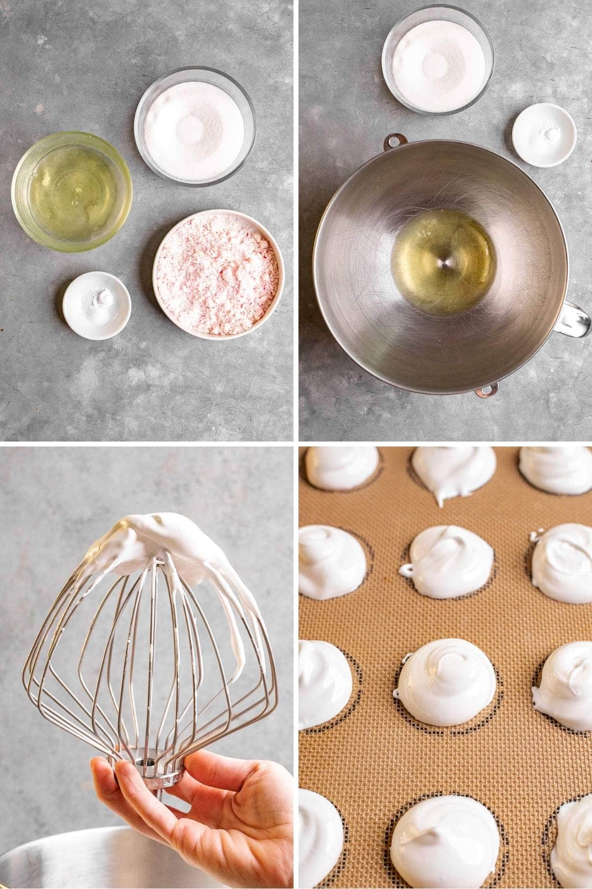 Peppermint Meringues collage