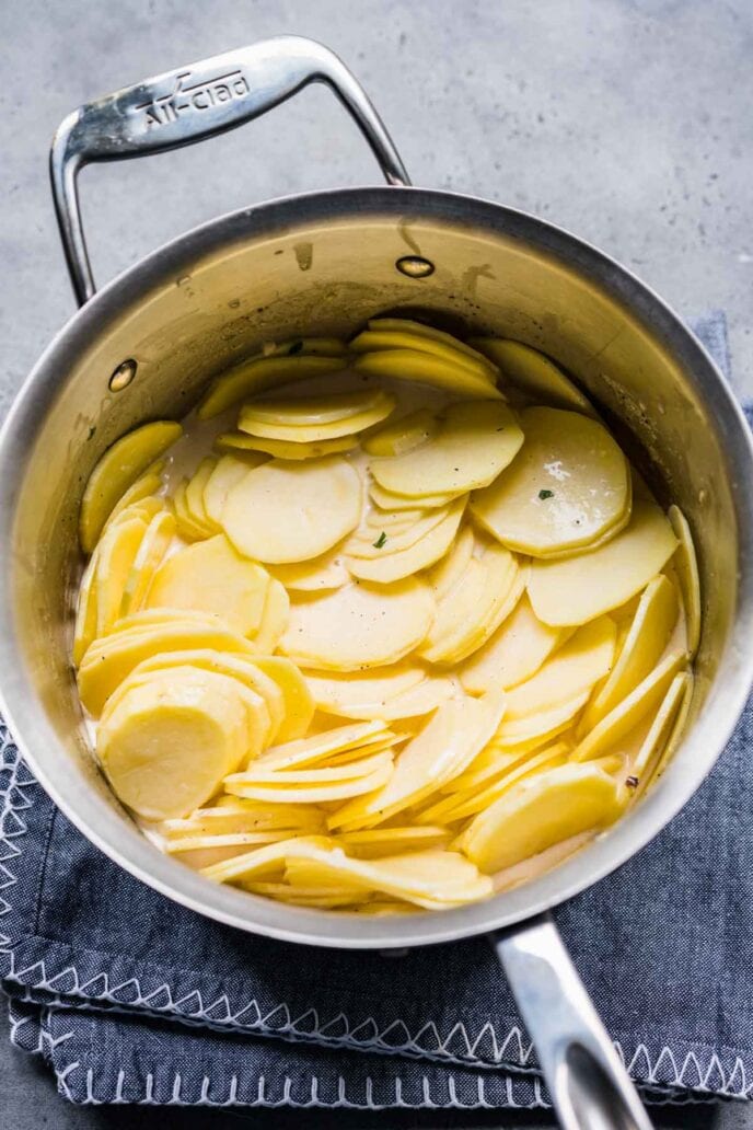 Sheet Pan Scalloped Potatoes Recipe - Dinner, then Dessert