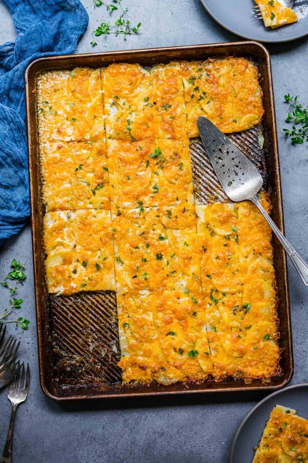 Sheet Pan Scalloped Potatoes Recipe - Dinner, then Dessert