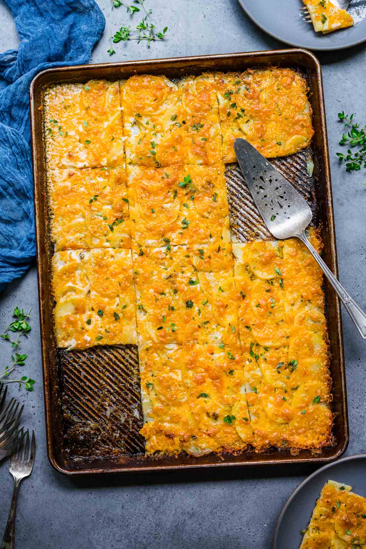 Sheet Pan Scalloped Potatoes - Plain Chicken