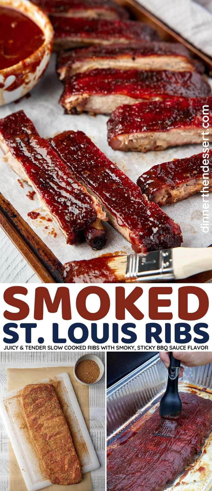 Smoked St. Louis Ribs collage