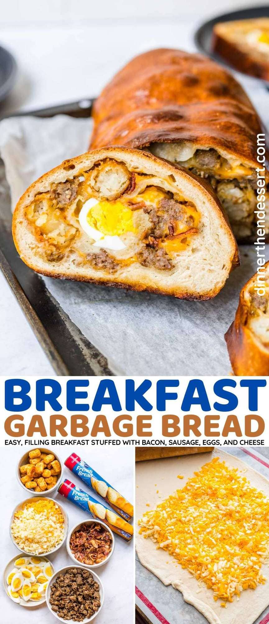 Breakfast Garbage Bread collage