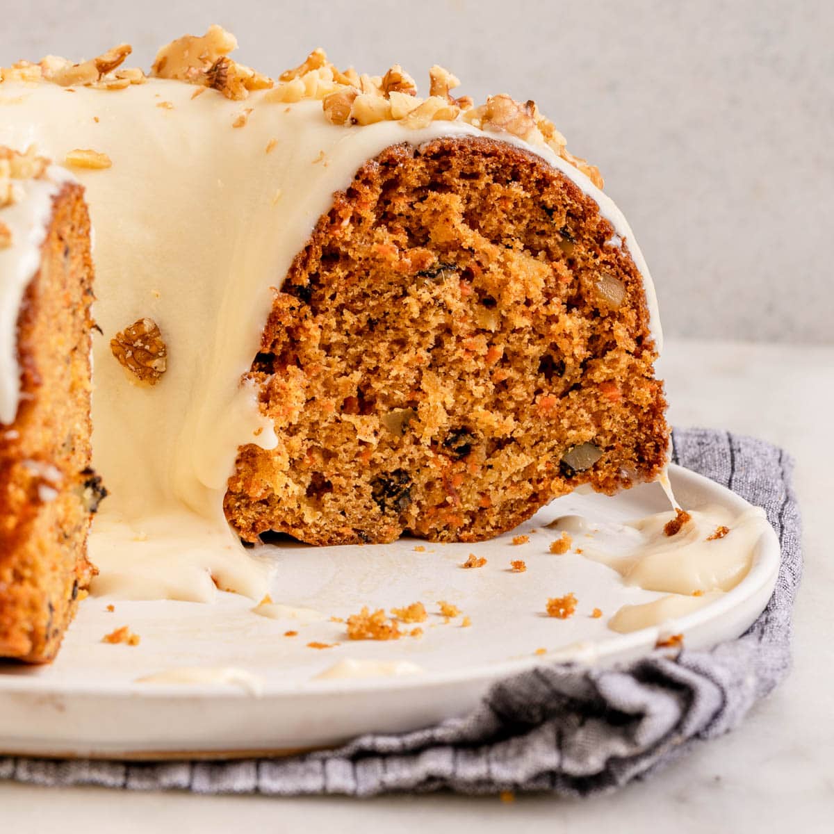 Carrot Bundt Cake with Cream Cheese Frosting