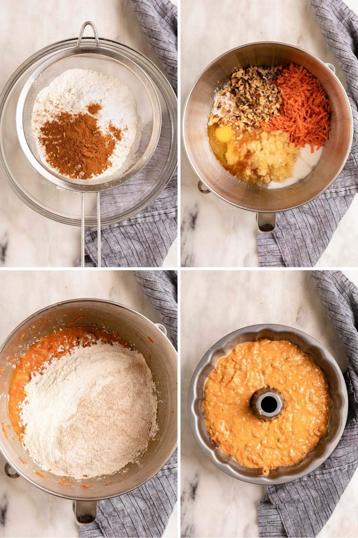 Carrot Bundt Cake collage