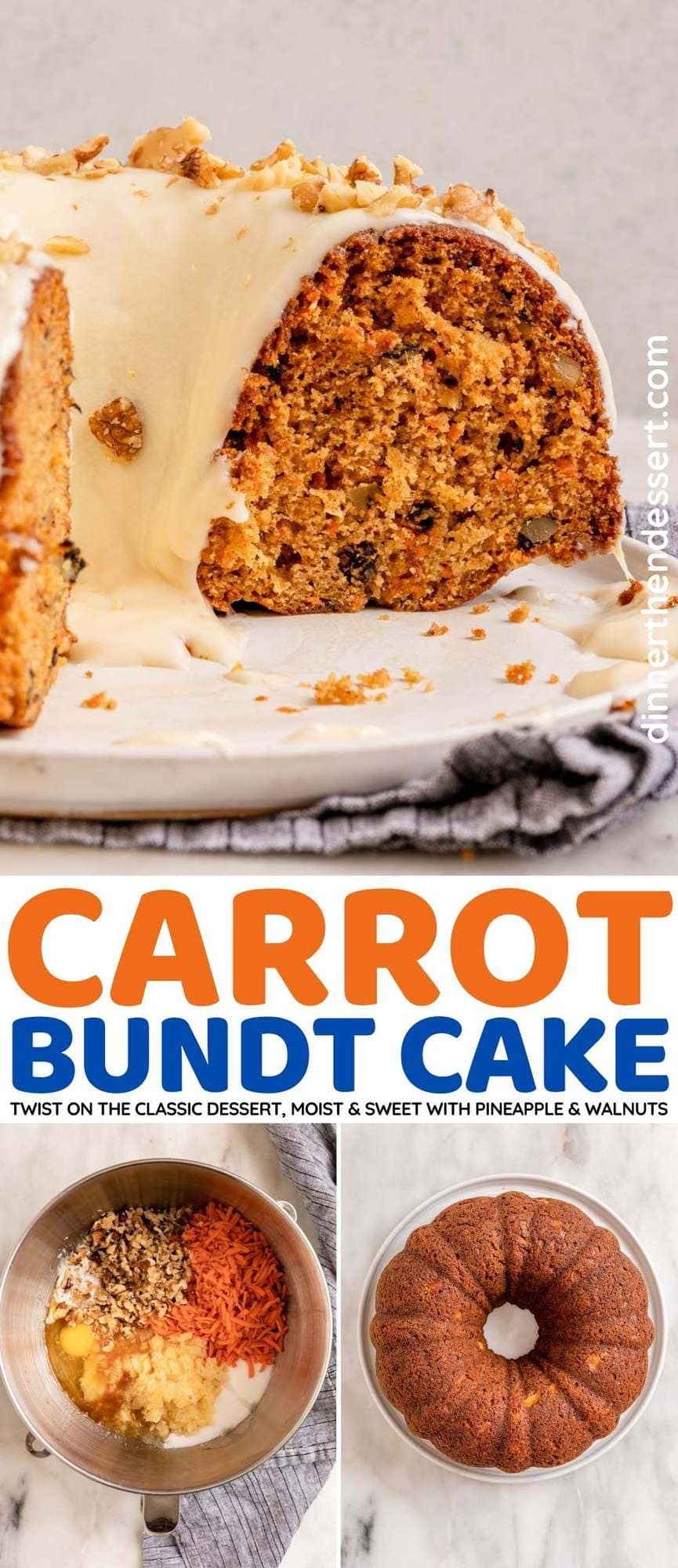 Carrot Bundt Cake collage