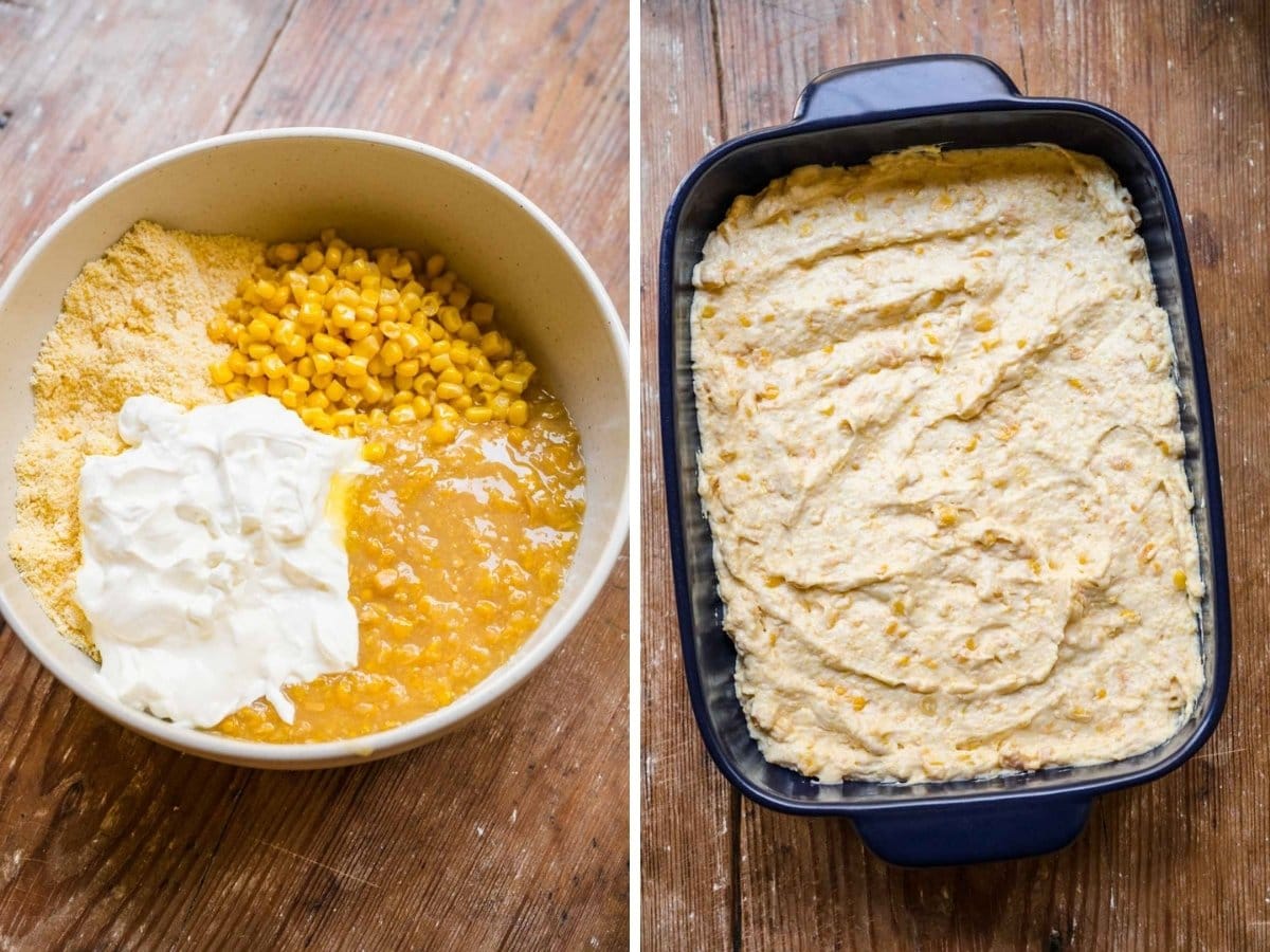 Cheesy Corn Casserole collage