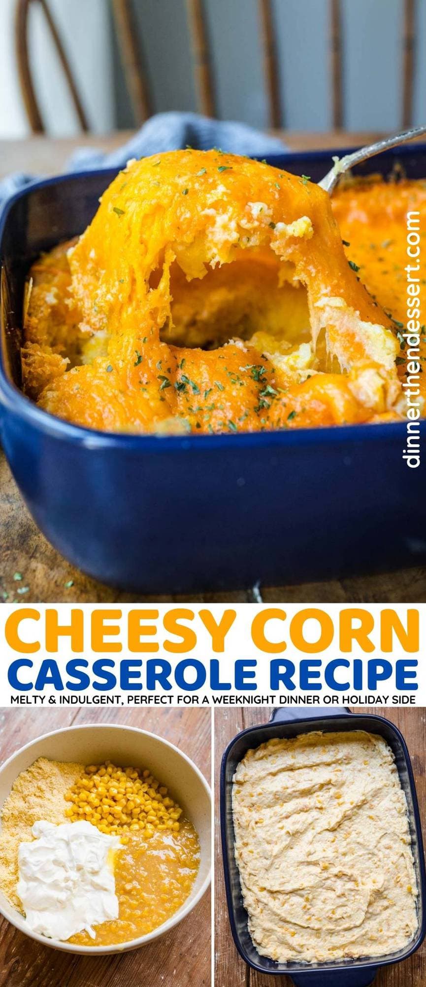 Cheesy Corn Casserole collage